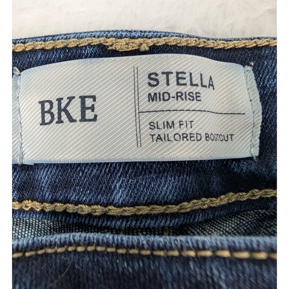 BKE Stella Mid-Rise Slim Fit Jeans Women's 31x31.5 Blue Denim Tailored Bootcut - Picture 4 of 10
